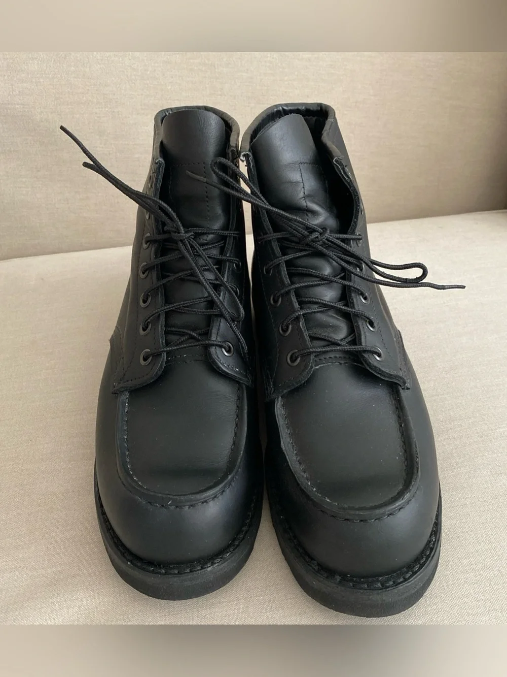 Red Wing 8074 Classic Moc Boots Black Harness Leather Mens Size 9D certified